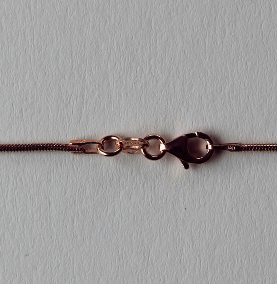 Schlangenkette rosé vergoldet 1,2mm