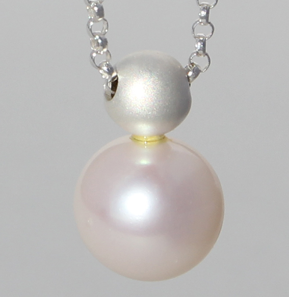 Silbercollier mit SWZ-Perle | Ball