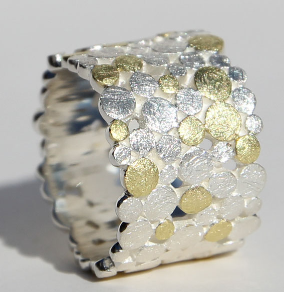 Silberring bicolour breit | Up and Down