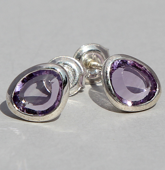 Silberohrstecker mit Amethyst | fine sparkle