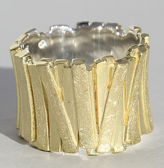 Silberring "Eldorado" vergoldet