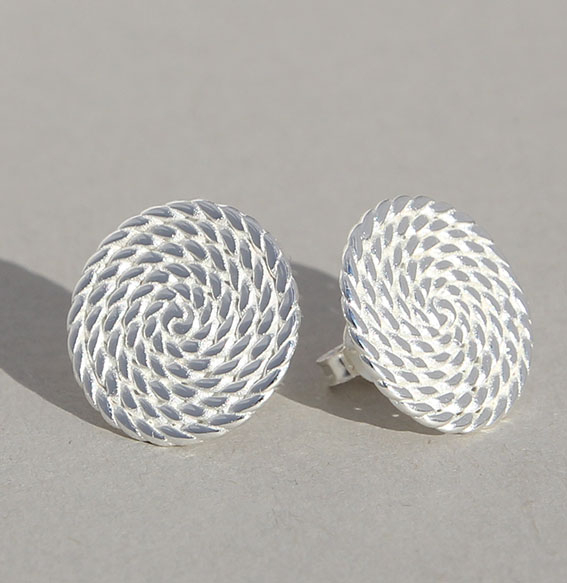 Silberohrstecker "Labyrinth"