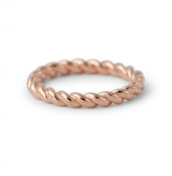 Silberring | Swirl rosé vergoldet